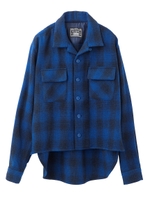 OMBRE CHECK SHIRT/ホワイト