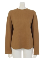 【BED&BREAKFAST】STRIPE INLAY STITCH Crew neck/GRAY