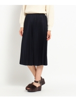 ジャージープリーツスカート/ブルー系(094)