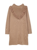 RUFFLE RIB DRESS/ブラウン(050)