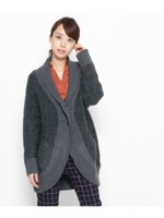 ZAMPA アルパカ混ループニットカーディガン/ライトベージュ(051)