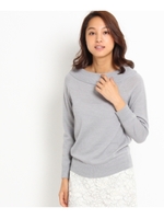 [L]ボトルネックニットプルオーバー/ホワイト(002)