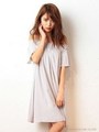 オフショルダー2WAYワンピース/ライトグレー