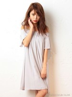 オフショルダー2WAYワンピース/ライトグレー