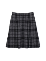 グレンチェックジャージースカート/グレー(020)