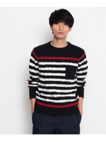 ケーブル切替ニットプルオーバー/ブルー系(094)