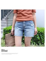 ダメージクラッシュ デニムショーパン/ブルー