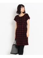 チェックジャージワンピース/レッド(062)