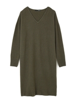 Ｖネックニットワンピース/ブルー(110)