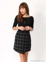 イレギュラーヘム台形スカート/キャメル