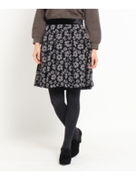 カットツイードフラワースカート/グレー(112)