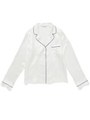 シルク長袖トップスパジャマ/WHITE