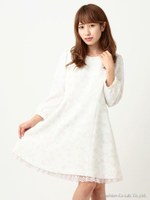 フェアリーリボンフラワーワンピース/ブルー系