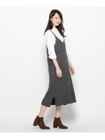 ナイロンウールニットキャミワンピース/ブラウン(042)