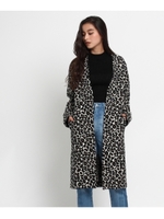 総柄ロングジャケット/ライトベージュ(151)