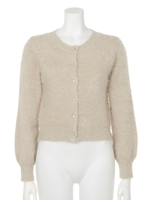 フェザー短丈ニットCD/ベージュ