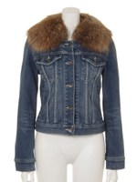 2WAYラクーンファーDENIM JK/BLU