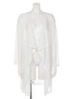 【Aunt Marie's】シャリシャリトッパーカーディガン2/WHT