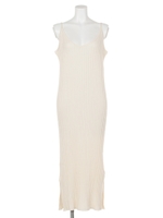 【Aunt Marie's】ワイドリブ二重臼キャミワンピース/NAT