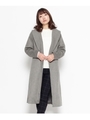 ウール混ラップロングコート/グレー(012)