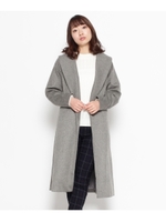 ウール混ラップロングコート/グレー(012)