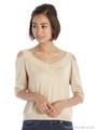 コールドショルダーニット/ベージュ