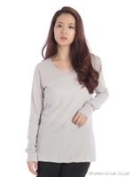 スーピマ強撚天竺カットソー/ライトグレ-