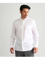 フレンチツイルバンドカラーシャツ/ホワイト(001)