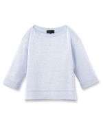 杢調ラメボートネックプルオーバー/ライトブルー(491)