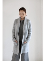 【AZUL by moussy】エアリーライトニットショールガウン/KHA