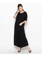 スカンツ×Vプルオーバーリブセットアップ/キャメル(041)