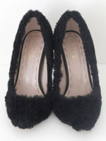 ムートンパンプス/BG