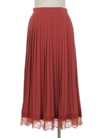 ヘムレースプリーツスカート/アニマル