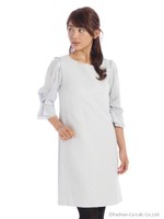 花柄ジャカードワンピース/青系