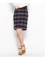 シャギータータンチェックスカート/ブルー(292)