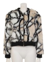 F.ミックスファーブルゾン/ネイビー