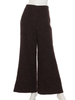[GREED]WOOL STRIPE Flared Pants/BROWN