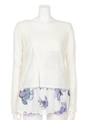 スリットフラワーチュニックTOP/WHT