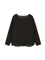 ダブルクロスドビーセットアップブラウス/グレー(020)