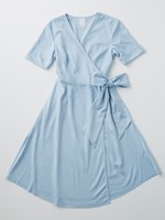 フェイクスエードカシュクールワンピ/PINK