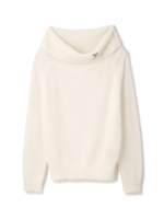 アンゴラ混オフショルニット/グレー(021)