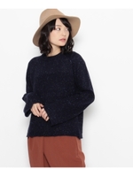 ウール混ネップニットセーター/ネイビー(093)