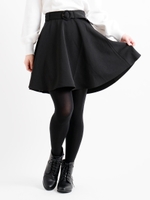 ベルト付フレアースカート/ピンク