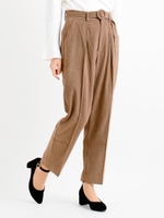 サッシュベルトテーパードパンツ/モカ