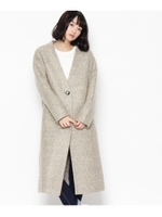 ウール混ロングコート/ライトベージュ(051)