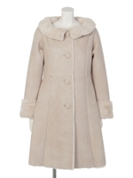 【F&A】フェイクムートンドールコート/BROWN