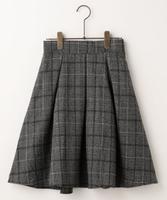 チェック柄タックスカート