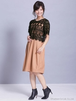 FO レースブラウスセットワンピース[フォーマル/オケージョン]/ベージュ