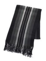 【AZUL by moussy】センターパネルラッセルマフラー/BLK