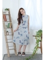 【AZUL by moussy】フェイドフラワータンク/柄T.GRY